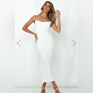 Like New | Hello Molly Rooftop Martinis For Two Midi Dress White